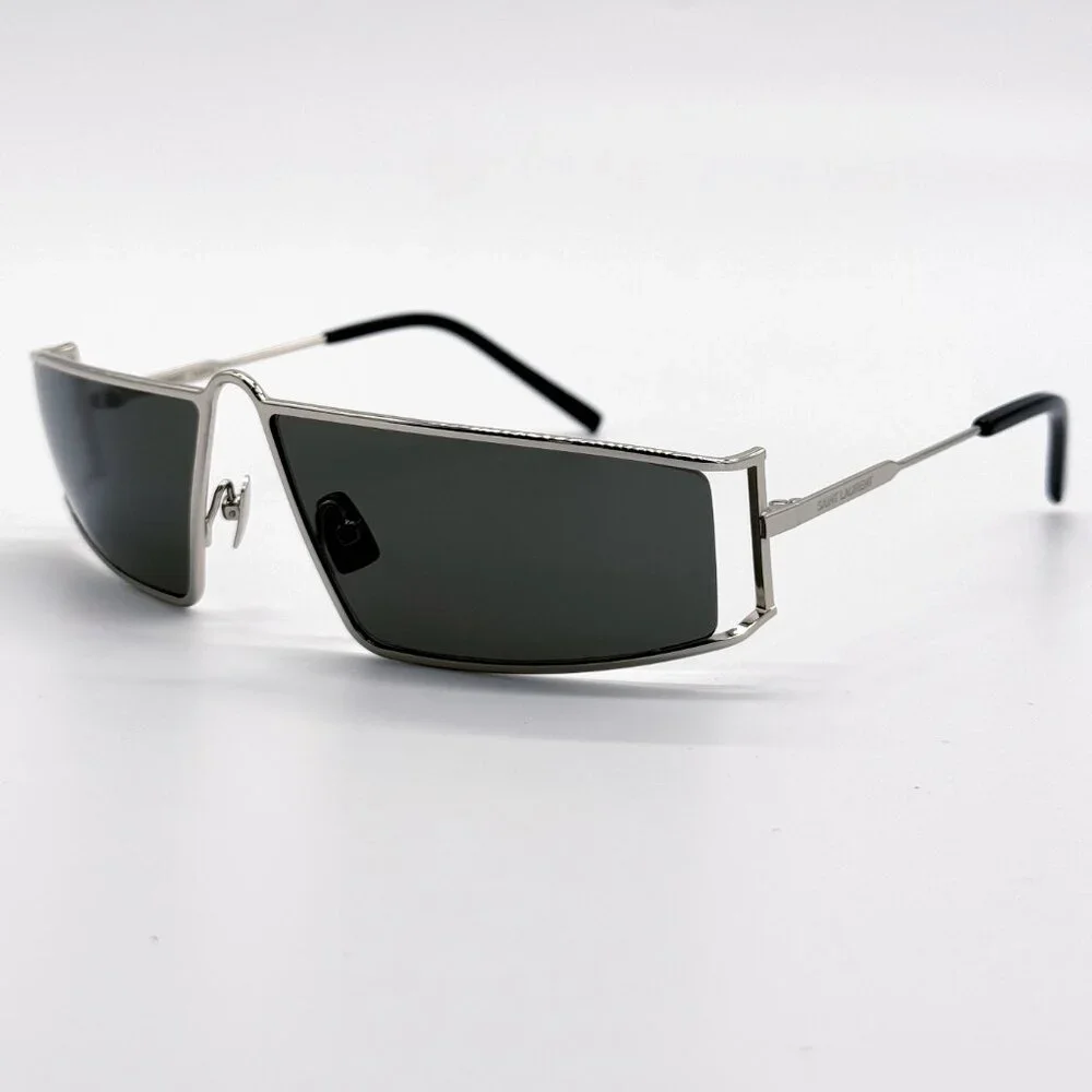 NEW SAINT LAURENT SL 606 002 SILVER SL606 002 UNISEX SUNGLASSES SAINT LA…